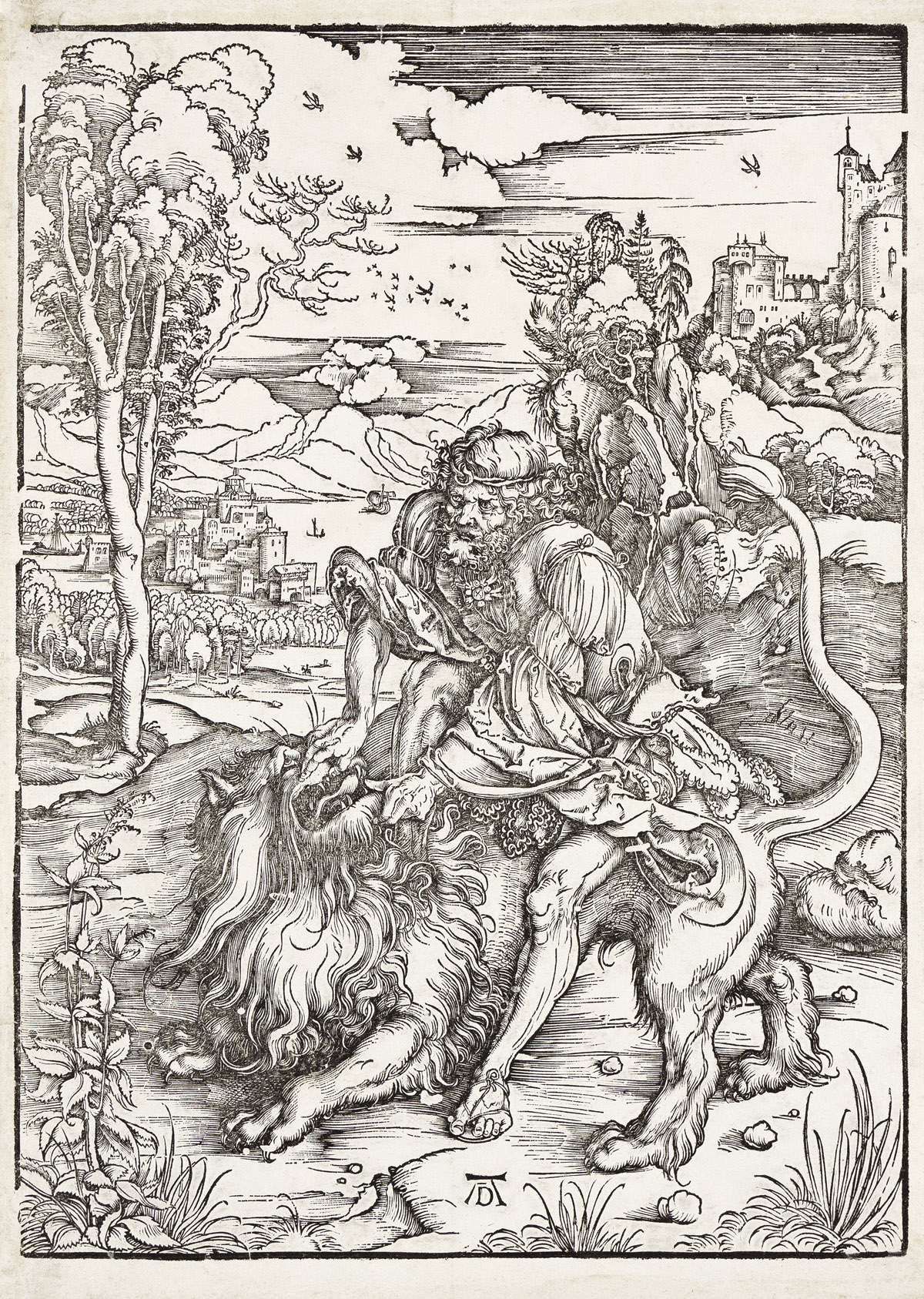 ALBRECHT DÜRER Samson Fighting with the Lion.